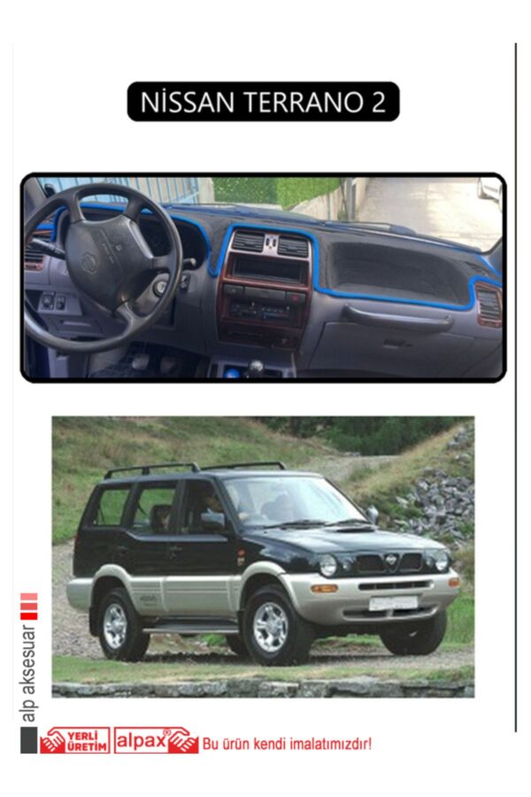 Nissan Terrano 2 Torpido Koruma Halısı - Siyah Kenar