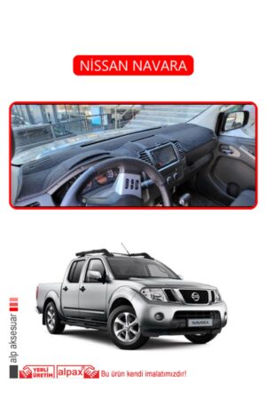 Nissan Navara Torpido Koruma Halısı - Kırmızı Kenar