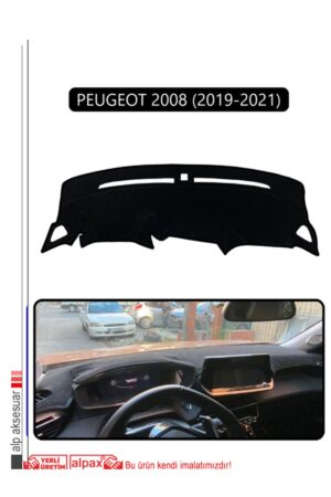 Peugeot 2008 (2019-2021) Torpido Koruma Halısı - Siyah Kenar