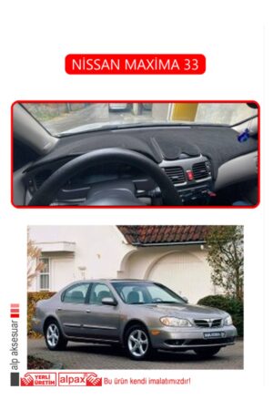 Nissan Maxima 33 Torpido Koruma Halısı - Kırmızı Kenar