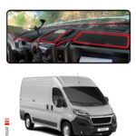 Peugeot Boxer 2017 - 2021 Torpido Koruma Halısı - Siyah Kenar