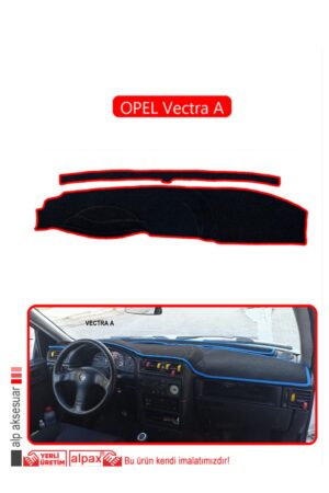 Opel Vectra A Torpido Koruma Halısı - Kırmızı Kenar