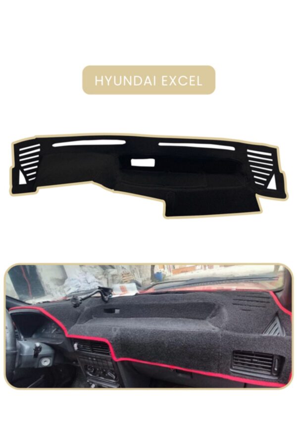 Hyundai Excel Torpido Koruma Halısı - Bej Kenar