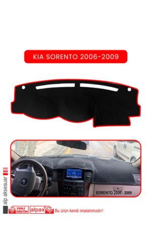 Kia Sorento 2006-2009 Torpido Koruma Halısı - Kırmızı Kenar